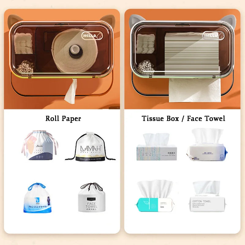 Premium Wall Mounted Multifunctional Toilet Paper With Tissue Holder