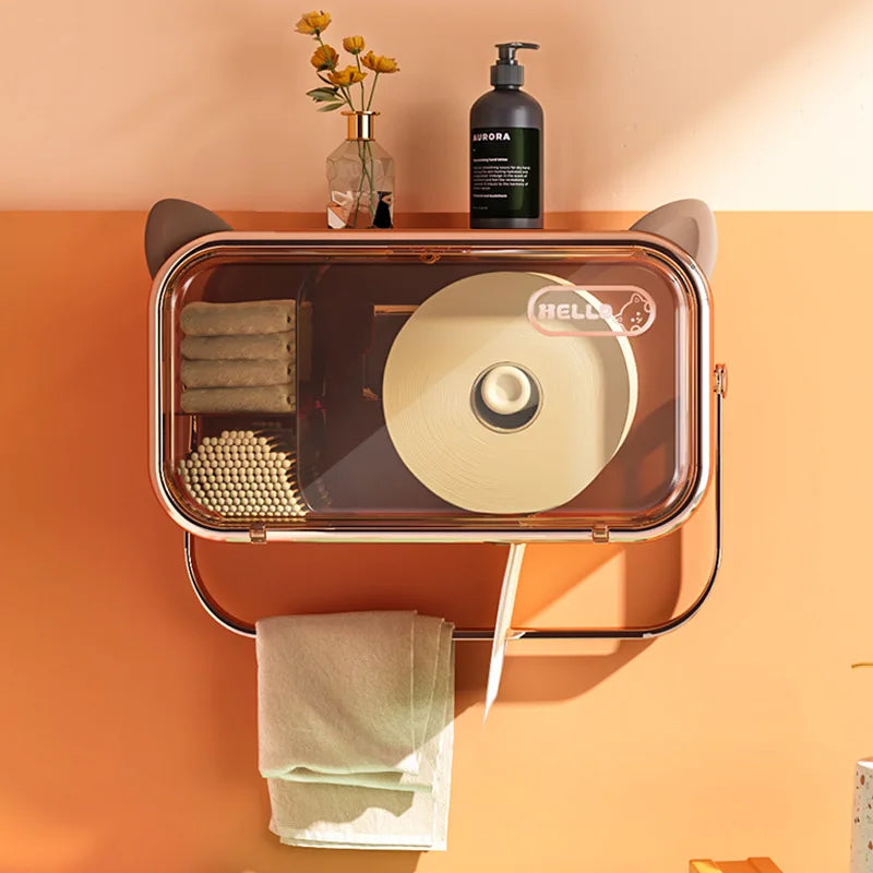 Premium Wall Mounted Multifunctional Toilet Paper With Tissue Holder