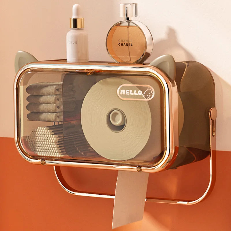 Premium Wall Mounted Multifunctional Toilet Paper With Tissue Holder