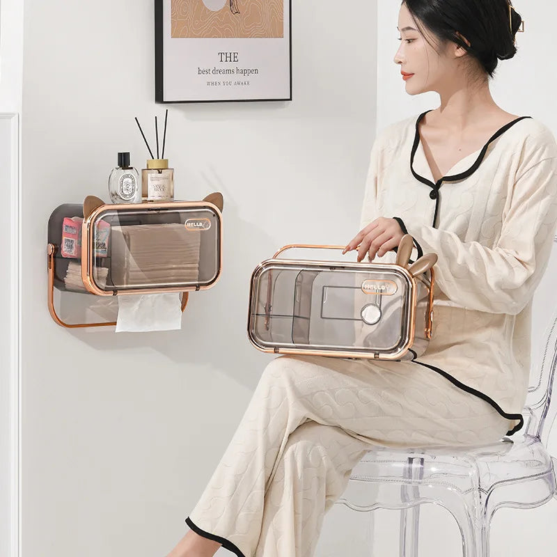 Premium Wall Mounted Multifunctional Toilet Paper With Tissue Holder