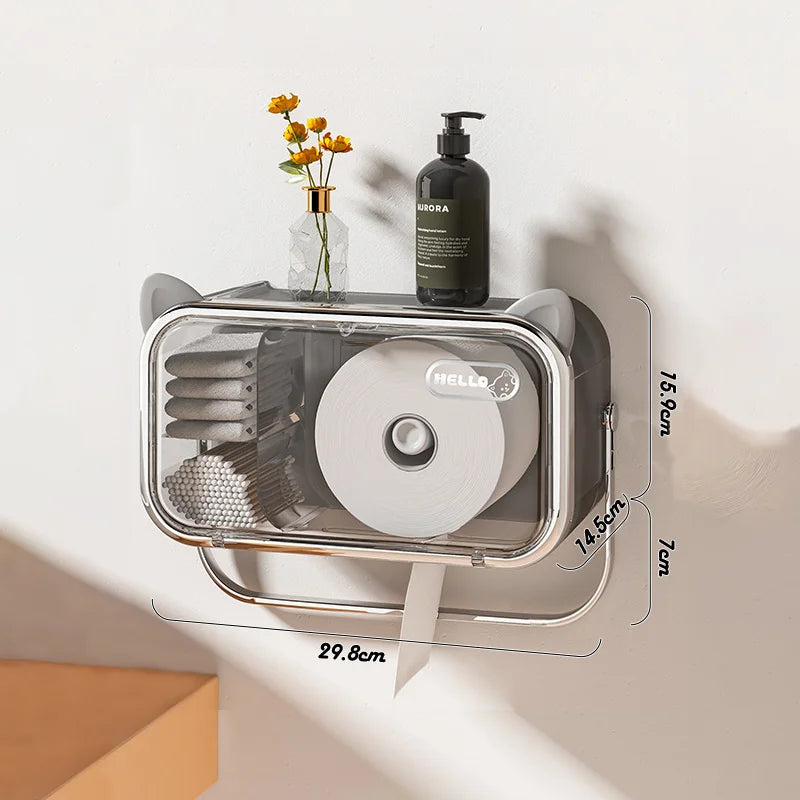 Premium Wall Mounted Multifunctional Toilet Paper With Tissue Holder