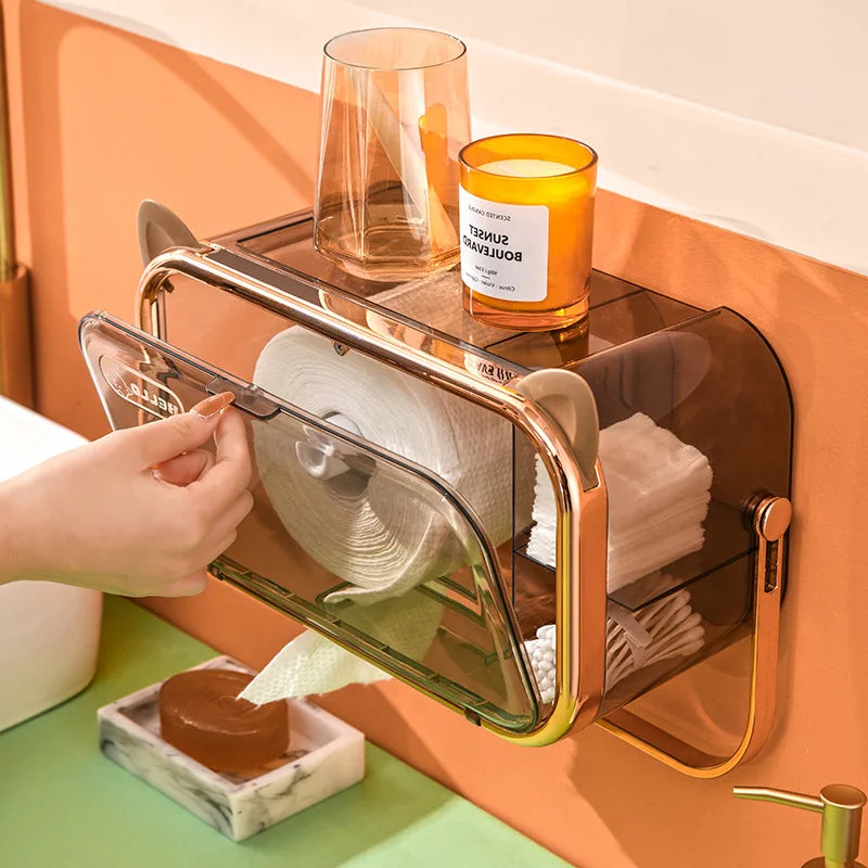 Premium Wall Mounted Multifunctional Toilet Paper With Tissue Holder