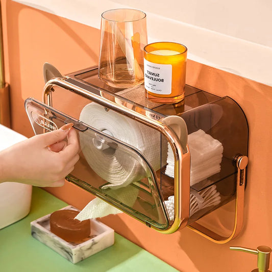 Premium Wall Mounted Multifunctional Toilet Paper With Tissue Holder