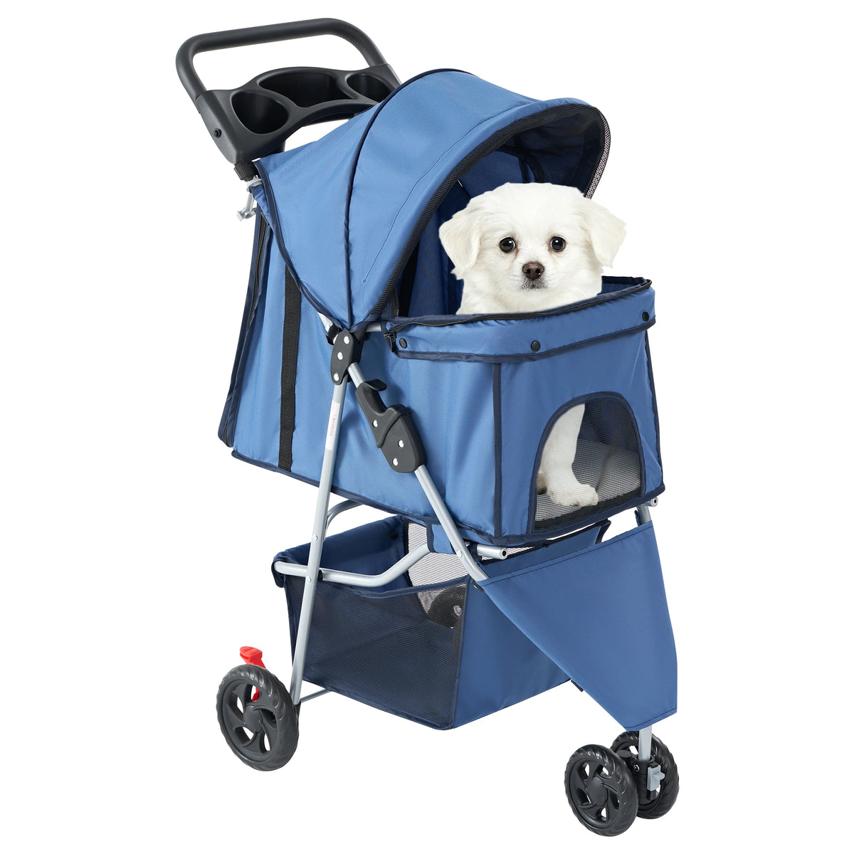 DUMOS Three Wheel Foldable Pet Stroller for Dogs and Cats