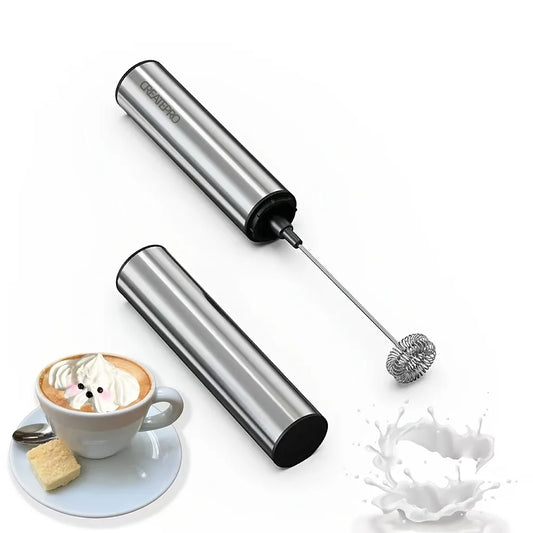Rechargeable Stainless Steel Milk Frother 2 Speeds for Latte Cappuccino Espresso Home And Barista Use