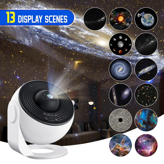 Aiopp 13 In 1 Galaxy Star Projector With Rotating Planetarium Lights