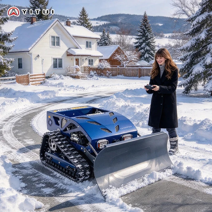 Hot Sale Lawn Mower, Remote Operated Grass Trimmer, Powerful Motor, Customizable For Steep Slope Lawn And Winter Snow Removal