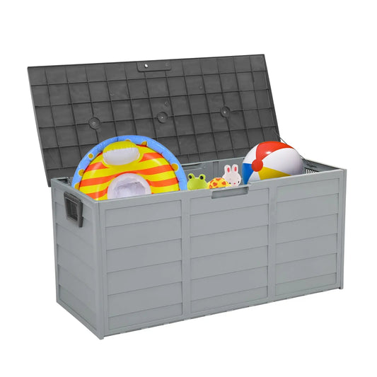 Oeny Outdoor Garden Storage Deck Box With Lockable Seat