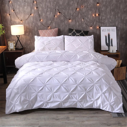 Polyester Duvet Cover Set With Pillowcases for Bedroom Bedding