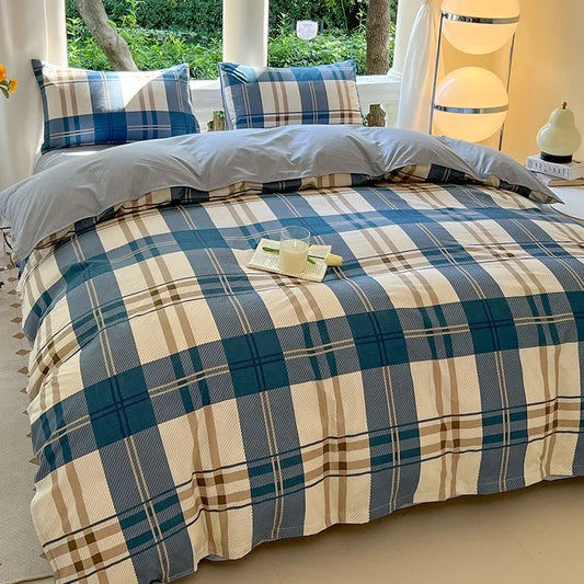 Mystybloom Kawaii Bear Printed Bedding Set Duvet Cover Pillowcases