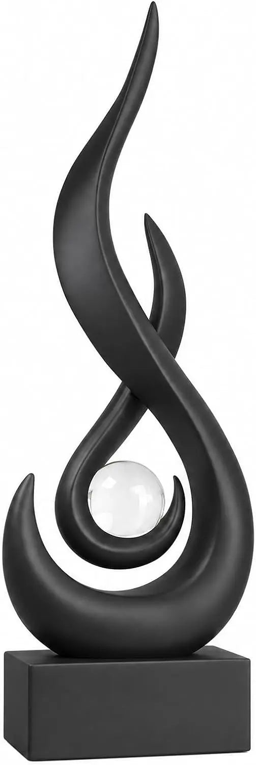 Abstract Flame Ceramic Sculpture For Modern Home Decor Art Piece