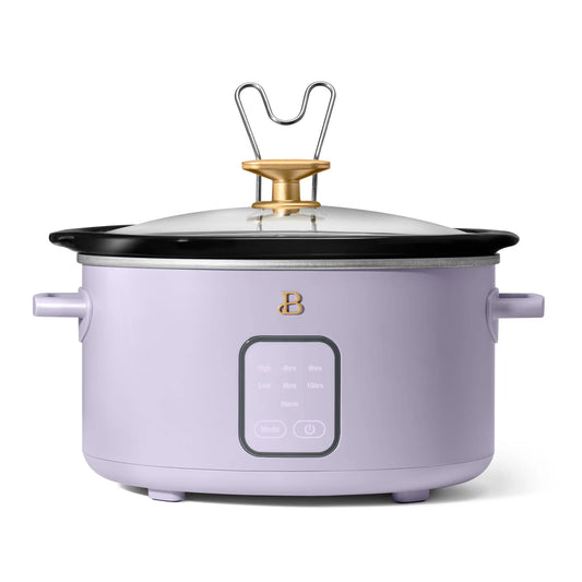 Beautiful 4Qt Slow Cooker with Touch-Activated Display, Black Sesame by Drew Barrymore