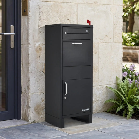 HiMISS Lockable Galvanized Steel Outdoor Package Delivery Box