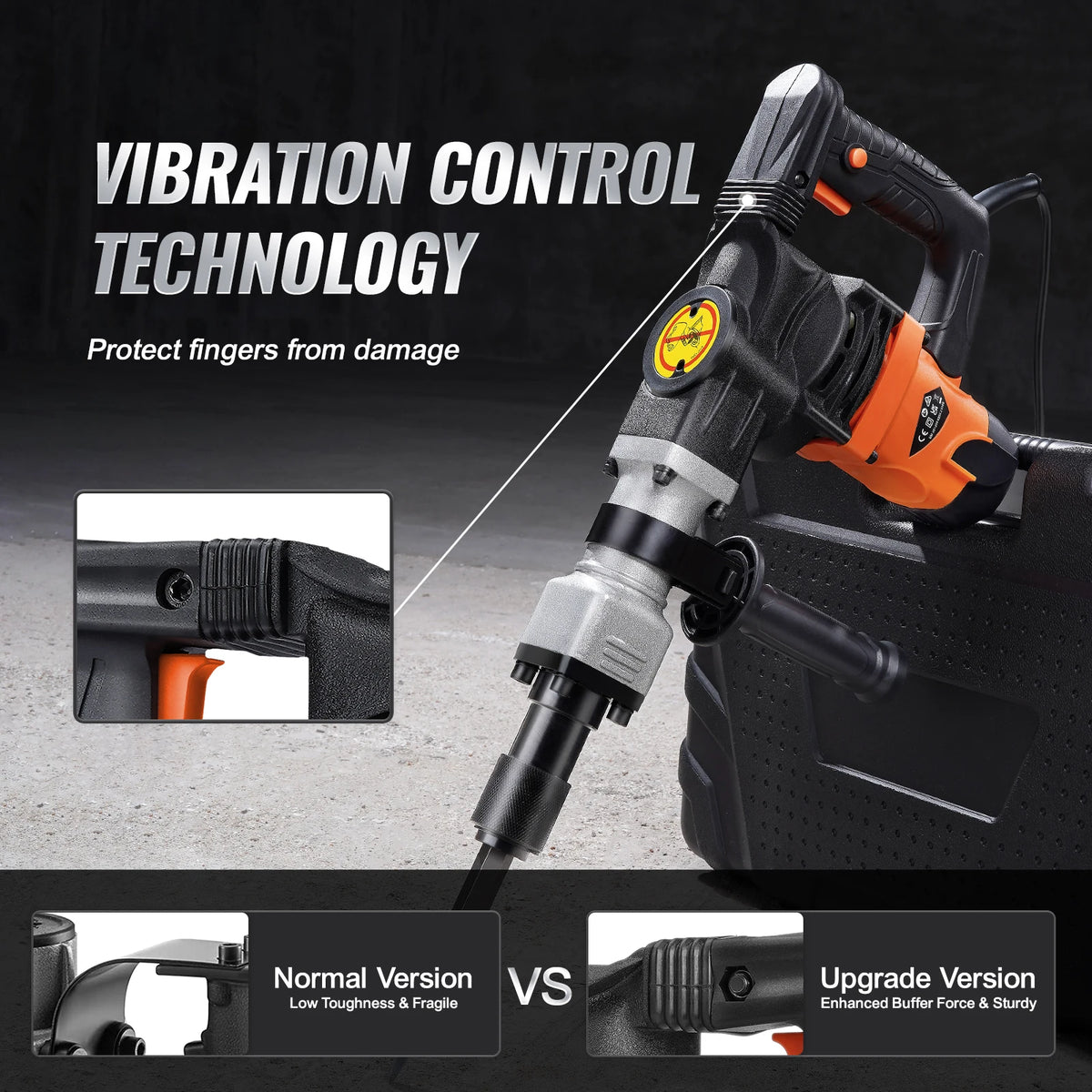 SucceBuy Electric Demolition Jack Hammer for Concrete Breaking