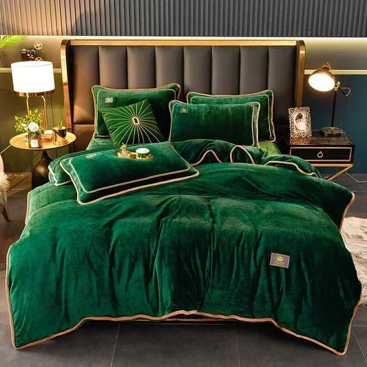 Zeby Luxury Milk Velvet Bedding Set With Warmth And Comfort