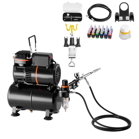 SucceBuy Airbrush Kit With Compressor And Tank For Cake Decorating