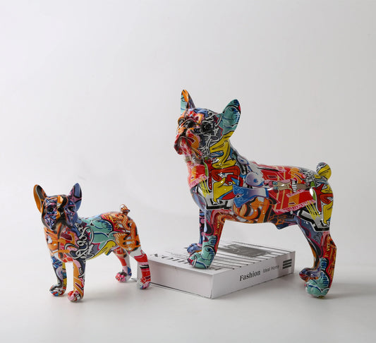 ChunRan French Bulldog Resin Figurine For Home Office Decor