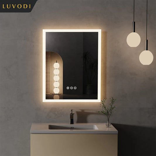 LUVODI Smart Touch LED Bathroom Vanity Mirror With Defogger