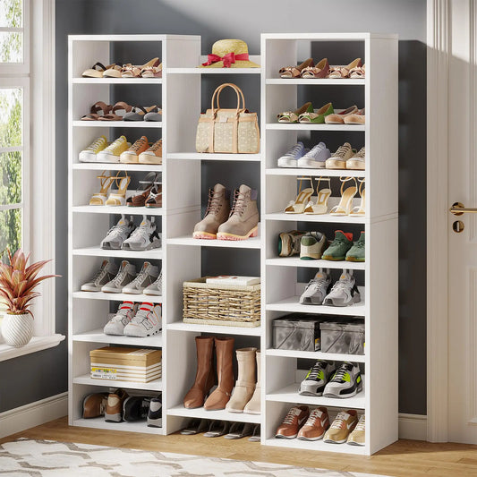 Tribesigns Freestanding Shoe Rack With 23 Shelves And Open Storage